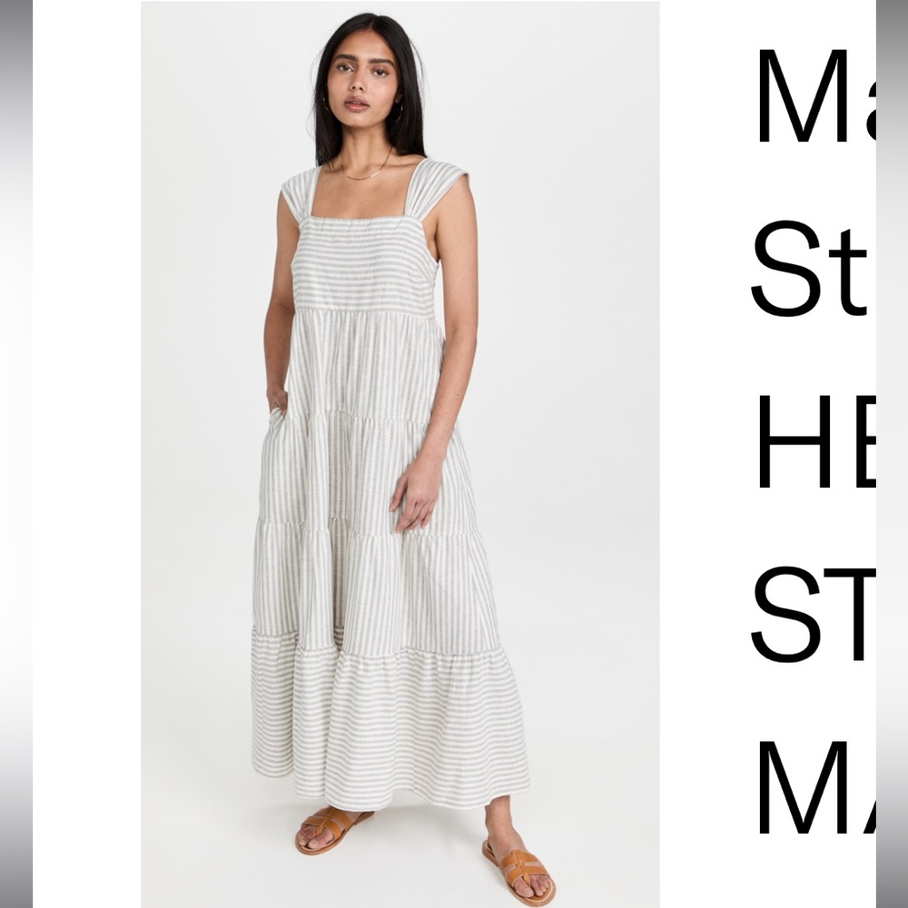Madewell striped tiered dress - never worn